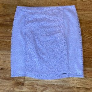 Abercrombie and Fitch Light Purple Lace Bodycon Mini Skirt